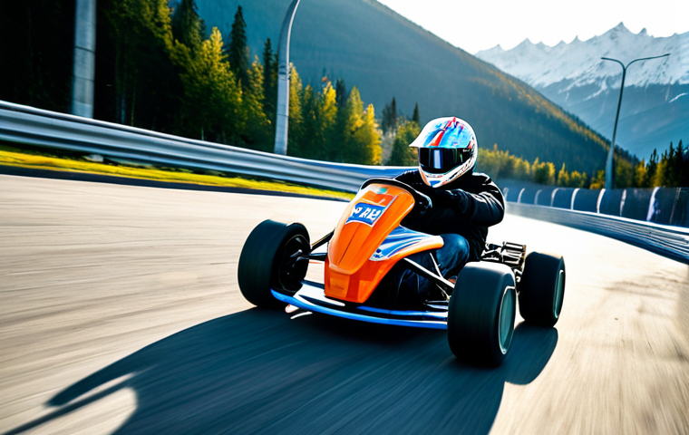 Dynamic Kart Race**

"A high-speed kart race on a winding track inspired by Sochi's mountain roads, vibrant graffiti art adorning the barriers, showcasing Russian Lada-inspired karts. Action shot, dust flying, dramatic lighting, perfect anatomy, correct proportions, family-friendly, safe for work, fully clothed, appropriate content, professional."

**