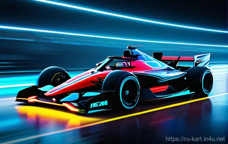 카트라이더 아이템전 용어 사전 - **Prompt: The Strategist's Choice**
    A highly detailed, cinematic wide shot of a futuristic racin...