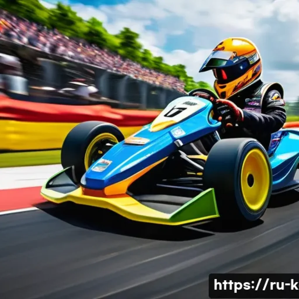 카트라이더 초보 유저의 성공 전략 - A dynamic KartRider racing scene on a detailed, colorful track featuring sharp turns and narrow sect...