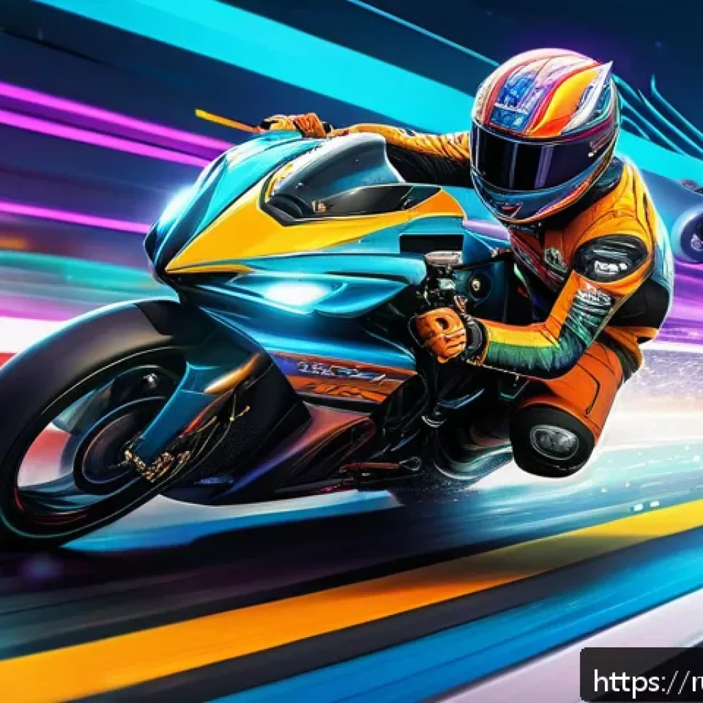 카트라이더 팬아트 작품집 - A dynamic KartRider racing scene with vibrant, contrasting color palettes emphasizing speed and adre...