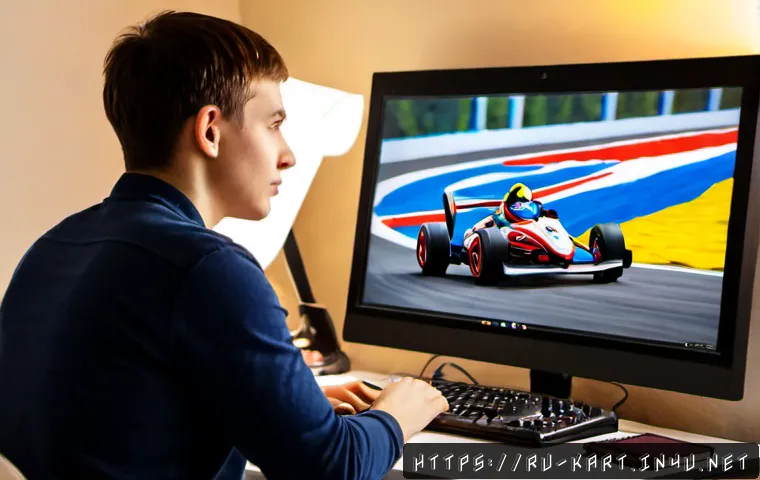 Home 17 카트라이더 팬아트 대회의 성공 요인과 유저 반응 - Photorealistic Russian young adult digital artist creating colorful kart racing fan artwork on a lar...